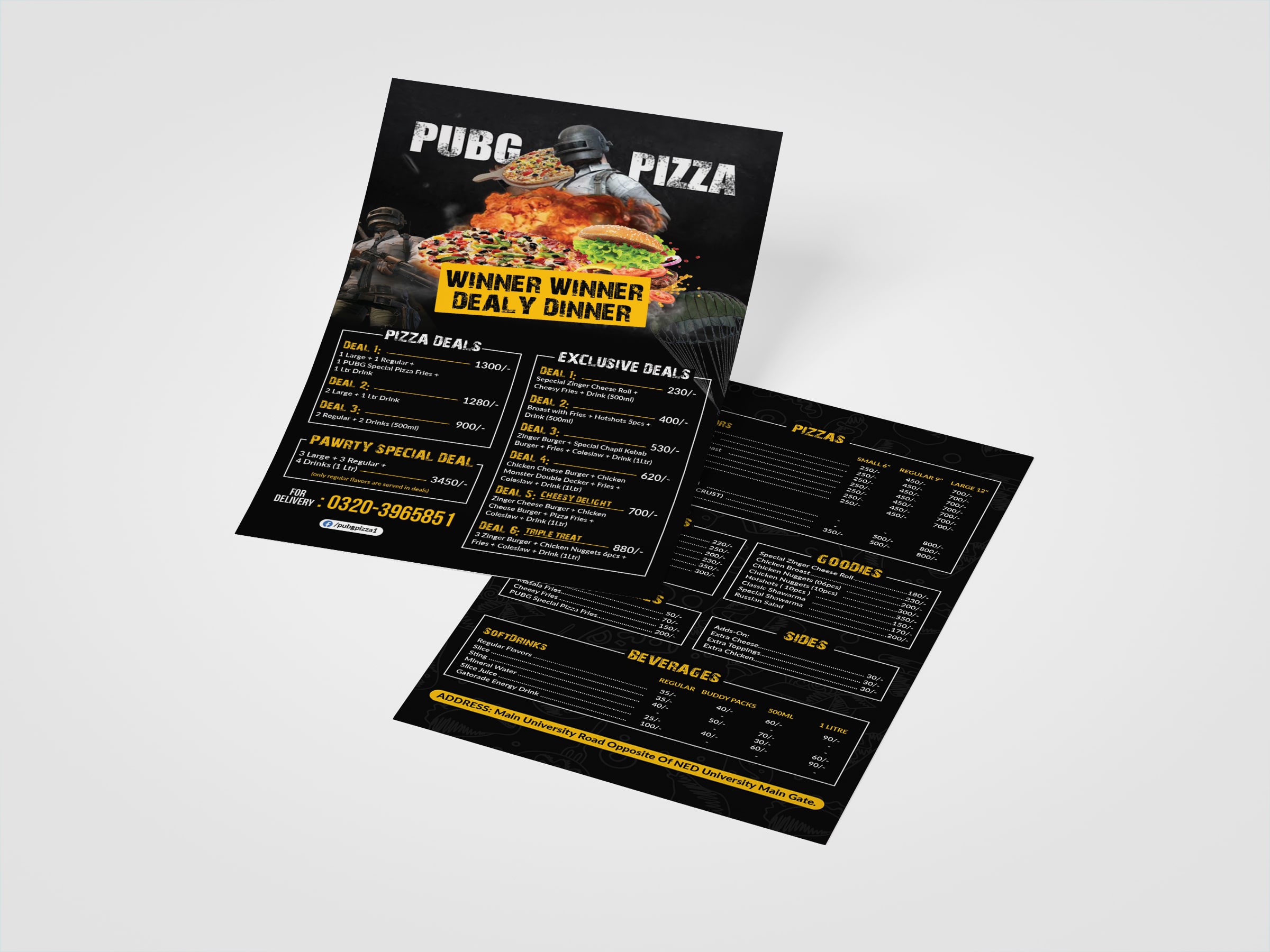 Modern double vertical flyer design sample in Qatar