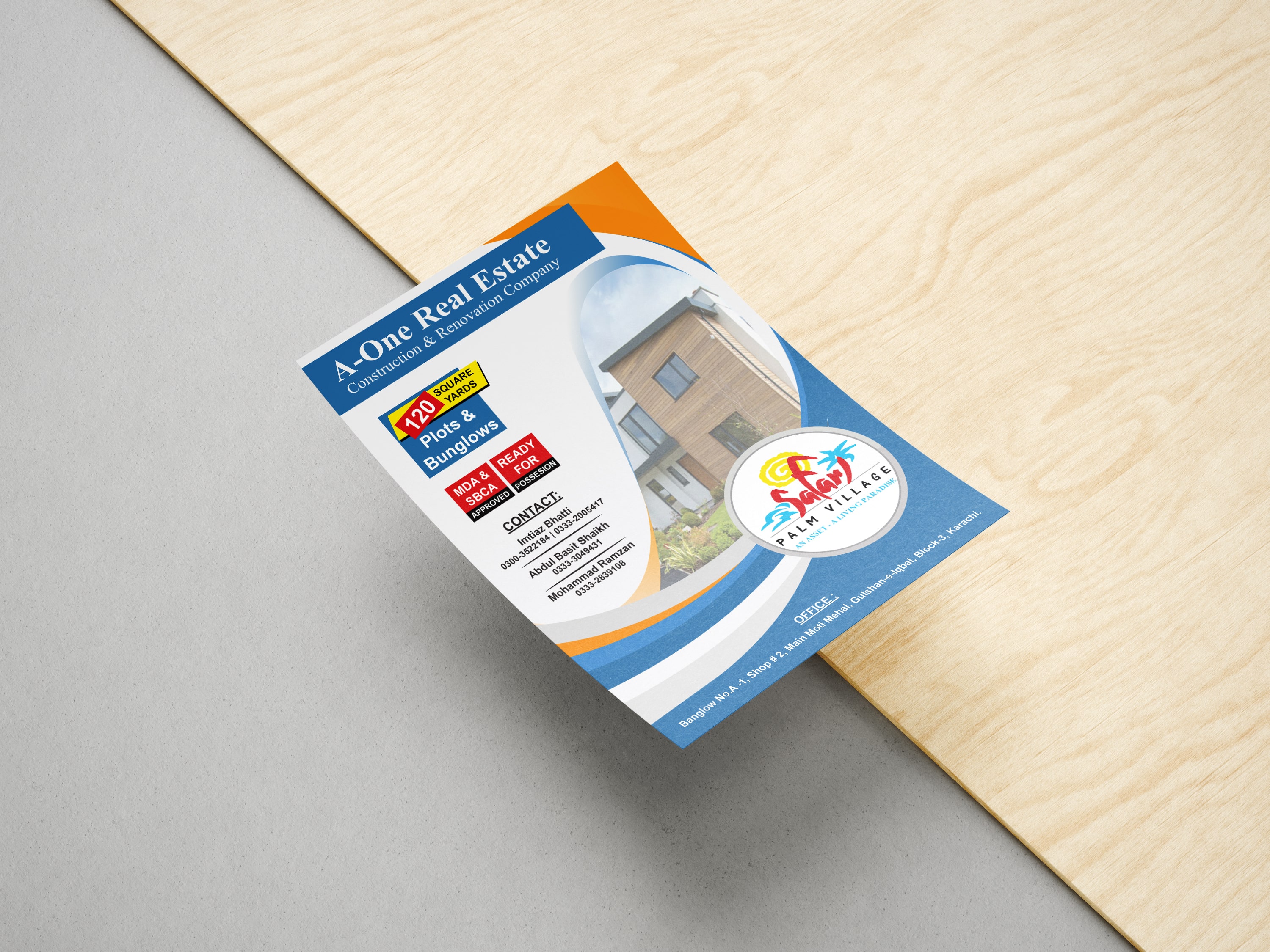 A5 modern flyer design Qatar marketing